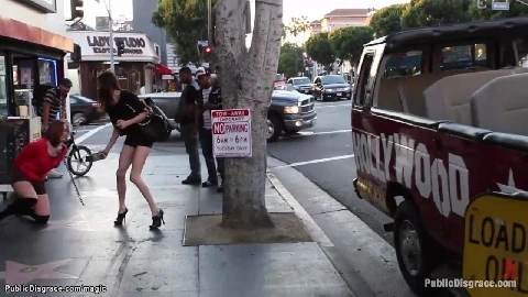 Bound slut public disgraced on streets