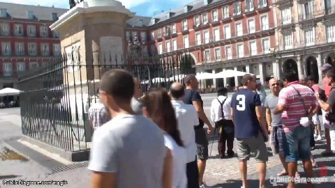 Tourists shooting slave in public