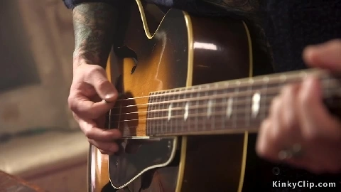 Guitarist anal fucks fangirl in bondage