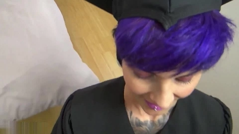 Busty goth graduation creampie - Ava Minx