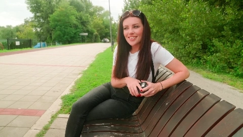 Risky Blowjob in the Park With Cum in t - Luna Roulette