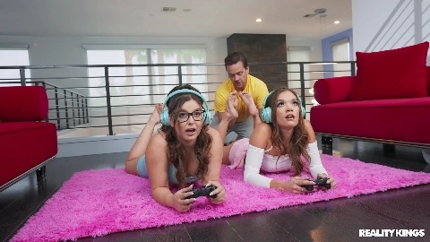 Gamer Girls Compete For Cock - Leana Lovings, Katie Kush