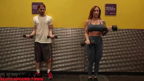 Personal Trainer Gives Lessons To Guy At The Gym - Sophia Locke